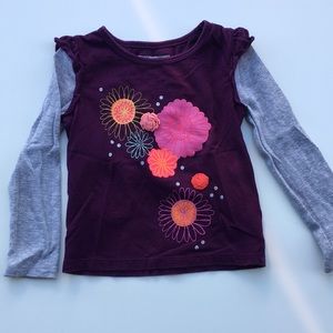 Long sleeve flower shirt 4T